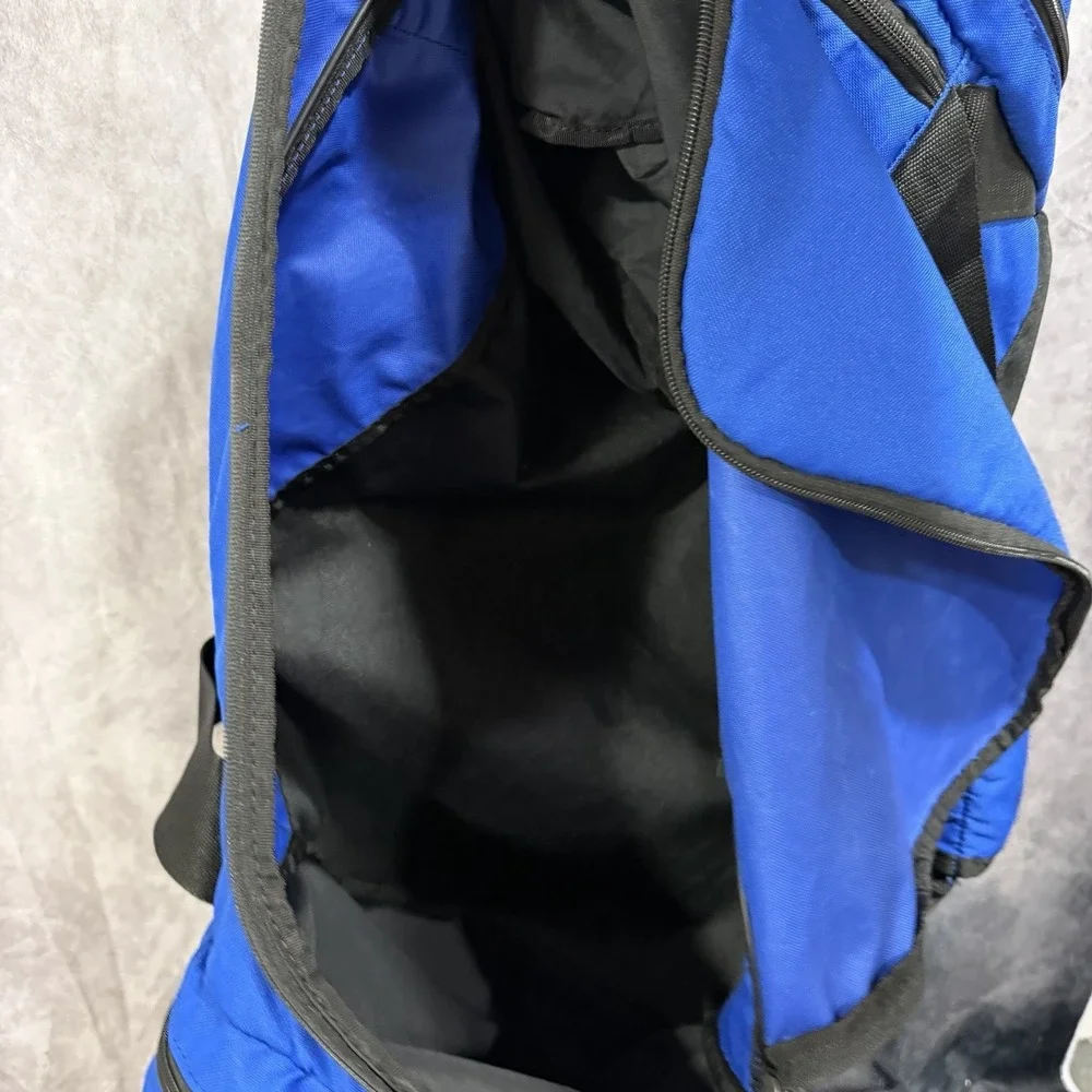 Nike Brasilia Duffel Bag Medium Royal Blue Black Gym Travel Train Sports